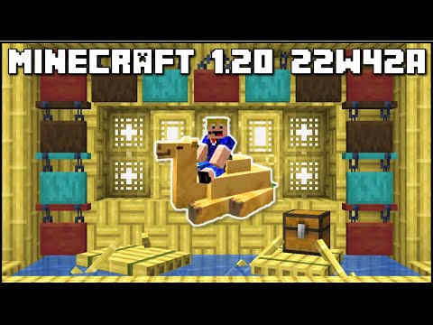 Minecraft 1.20 – Snapshot 22w42a – Camels, Bamboo Wood & Creative Inventory Update!