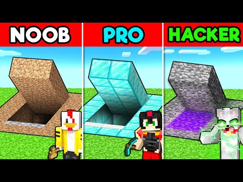 MINECRAFT: BUNKER NOOB vs PRO vs HACKER 😱😂 RIUS vs INVICTOR vs ACENIX