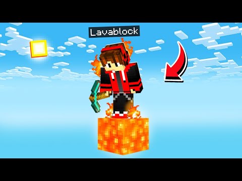 Minecraft, But It's Only One LAVABLOCK