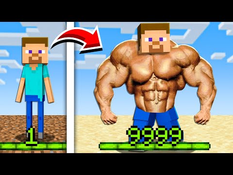 Minecraft But Your XP = Muscles