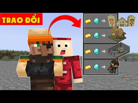 Minecraft Nhưng Dân Làng Siêu Trao Đổi