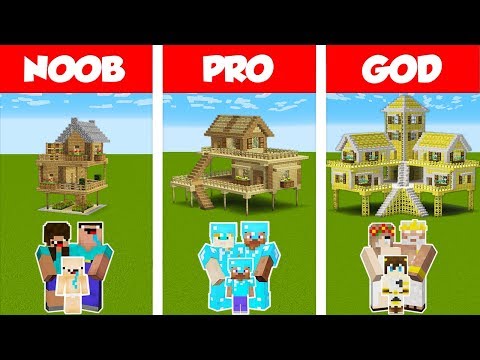 Minecraft NOOB vs PRO vs GOD: SURVIVAL FAMILY HOUSE CHALLENGE in Minecraft / Animation