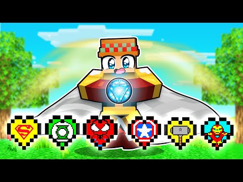 ¡MINECRAFT PERO hay CORAZONES de SUPERHEROES! 😲💥🦸🏻‍♂️🦹🏻‍♂️ SILVIOGAMER MINECRAFT PERO