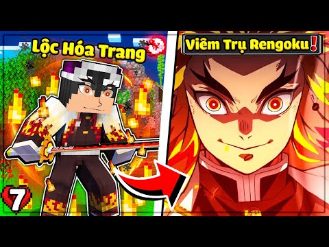 MINECRAFT THANH GƯƠM DIỆT QUỶ * TẬP 7 | LỘC HÓA TRANG THÀNH VIÊM TRỤ RENGOKU😍SOLO 1VS1 VỚI AKAZA😲