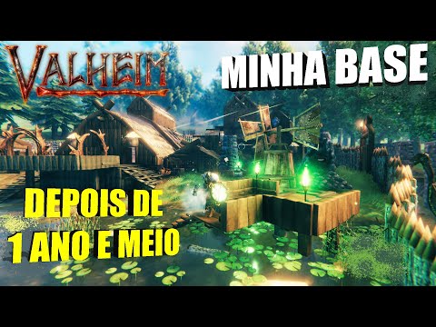 MINHA BASE NO VALHEIM APOS 1 ANO E MEIO MUNDO LINDO JOGO INCRÍVEL NÃO PERCA POR NADA NESSE MUNDO