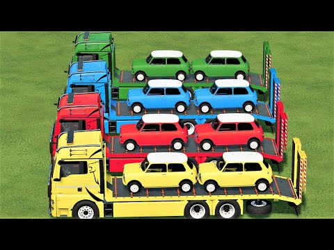 MINI CARS ON TRUCKS ! GIANT TRANSPORT MISSION with TRUCKS ! Farming Simulator 22