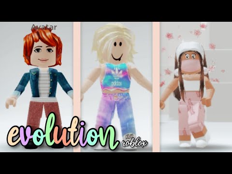MON EVOLUTION DE MON SKIN ROBLOX DEPUIS QUE J'AI COMMENCER !! 🌸