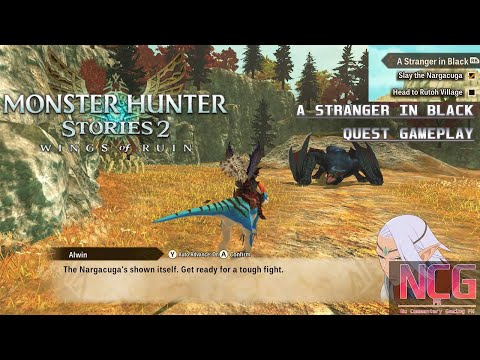 Monster Hunter Stories 2 – A Stranger In Black Quest Gameplay
