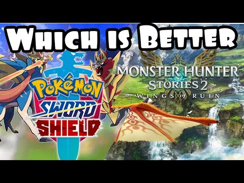 Monster Hunter Stories 2 vs Pokemon Sword and shield.              Pokémon x monsterhunter stories 2