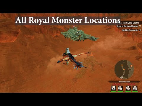 Monster Hunter Stories 2 Wings of Ruin All Royal Monster Locations Guide