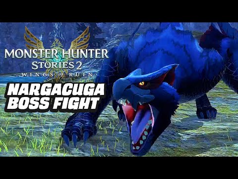 Monster Hunter Stories 2: Wings of Ruin Nargacuga Boss Fight Gameplay