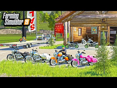 MOTORCYCLE SHOP! BUILDING A SHOP FROM SCRATCH! (HARLEY DAVIDSON) | FARMING SIMULATOR 2019