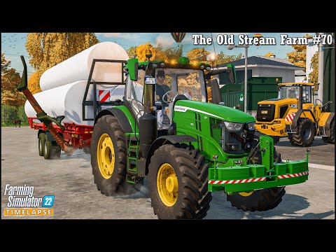 Mowing, Making & Hauling Grass Silage Bales. Rolling Grass Fields🔹#TheOldStreamFarm Ep.70🔹#FS22🔹#4K
