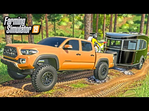 MUDDY SPRING CAMPING (OFF-ROAD TRAILS) | LIFTED TACOMA | FARMING SIMULATOR 2019