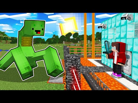 MUTANT CREEPER MIKEY Vs SECURITY HOUSE – MINECRAFT GAMEPLAY BY MIKEY AND JJ (MAIZEN PARODY)