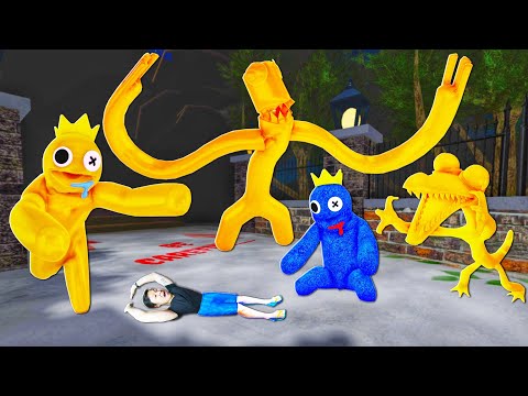 NẾU SLENDERMAN ĐI TÌM SỰ THẬT VỀ RAINBOW FRIENDS HUGGY WUGGY RAINBOW FRIENDS MẠ VÀNG