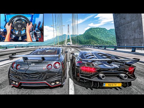 Nissan GT-R Nismo & Lamborghini Aventador SVJ – Forza Horizon 5 (Steering Wheel + Shifter) Gameplay