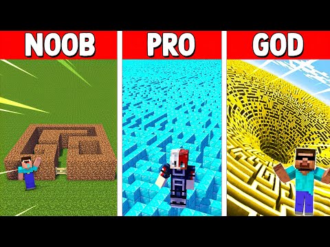 NOOB vs PRO – SECRET MAZE CHALLENGE in Minecraft