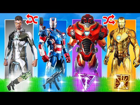 NOUVEAUX SKINS IRON MAN ALEATOIRE CHALLENGE pour TOP1 sur FORTNITE !