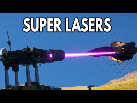 PLANETARY SUPER LASERS! – Space Engineers – Orbital Defense Laser!
