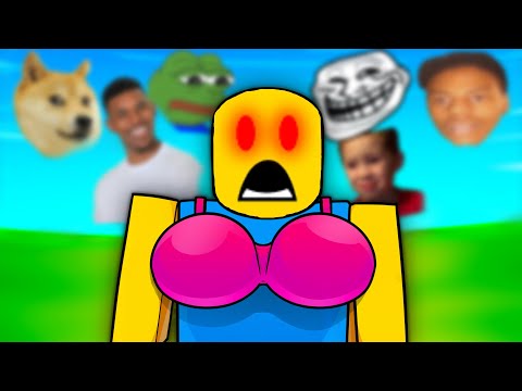 Playing Roblox FIND THE MEMES