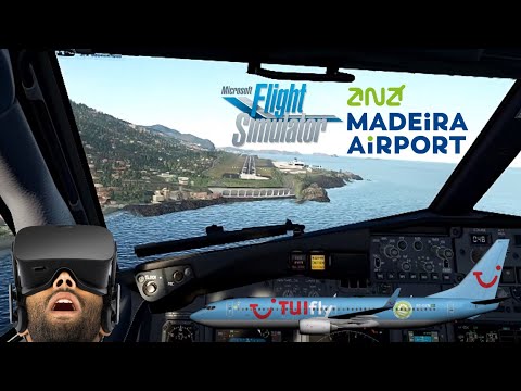 PMDG 737 in VR – Madeira Visual First Landing Attempt – Microsoft Flight Simulator – Funchal LPMA