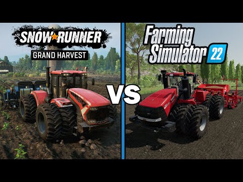PORÓWNANIE: SNOWRUNNER GRAND HARVEST VS FARMING SIMULATOR 22!!!