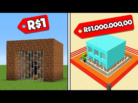 PRISÃO SEGURA de R$1 vs R$1.000.000 no Minecraft