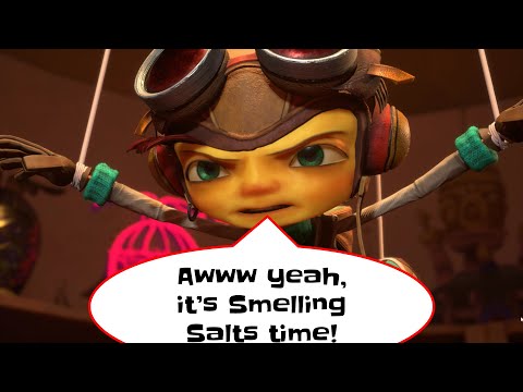 Psychonauts 2 – Hanging Raz (smelling salts glitch)