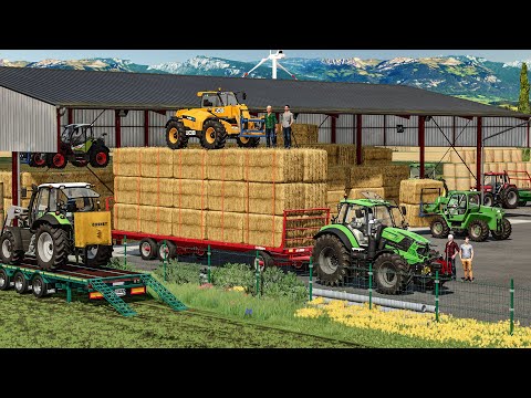 Ramassage 600 Bottes de paille 10 joueurs sur une grande map plate | Farming Simulator 22