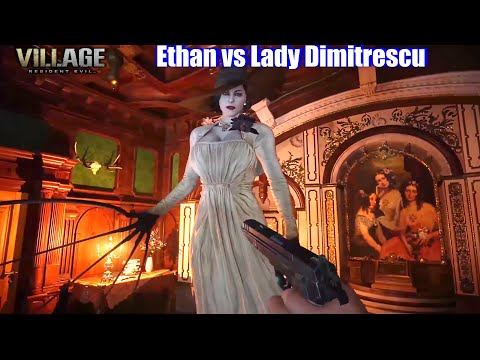 RE8 Ethan vs Lady Dimitrescu & Daughter Bela – Resident Evil Village PS5