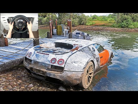 Rebuilding A Bugatti Veyron – Forza Horizon 5 (Steering Wheel + Shifter) Gameplay