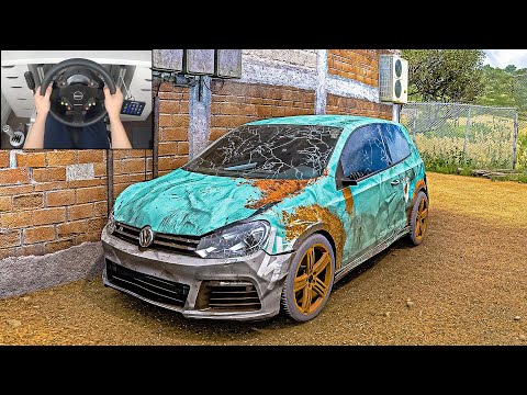 Rebuilding Volkswagen Golf R – Forza Horizon 5 (Steering Wheel + Shifter) Gameplay