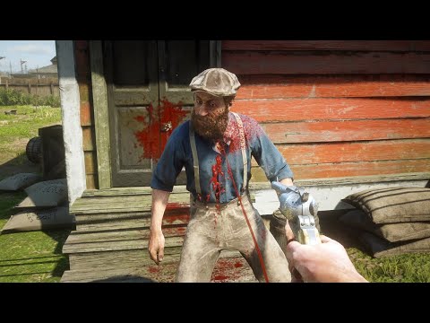 Red Dead Redemption 2 PC 60FPS – First Person Brutal Gameplay Vol.80 (Euphoria Ragdolls)