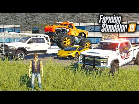 REPOING MR. CHOW'S MONSTER TRUCK & CALLING THE POLICE! | FARMING SIMULATOR 2019