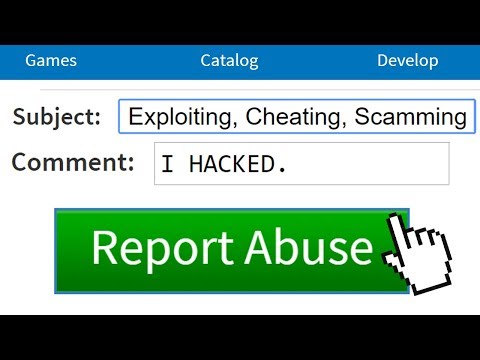 REPORTING MYSELF FOR HACKING IN ROBLOX