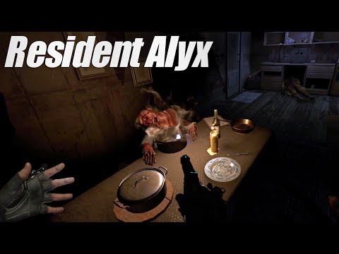 Resident Evil in Half-Life: Alyx VR with MODs in 4K