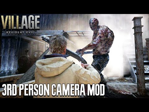 RESIDENT EVIL VILLAGE – 3rd Person Gameplay Test | Over The Shoulder Camera MOD | Vs Uriaș Drac
