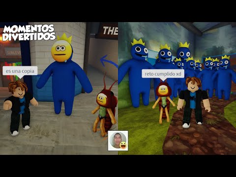 RETOS EN RAINBOW FRIENDS MOMENTOS DIVERTIDOS (ROBLOX) (PARTE 3)