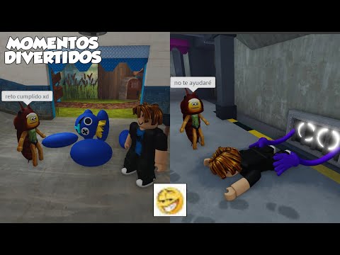 RETOS EN RAINBOW FRIENDS MOMENTOS DIVERTIDOS (ROBLOX)