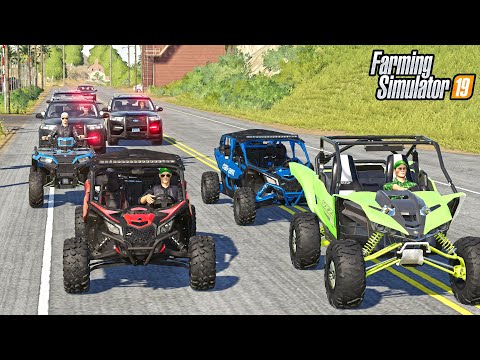 RIPPIN' RAZORS ON INTERSTATE (POLICE CHASE) | FARMING SIMULATOR 2019