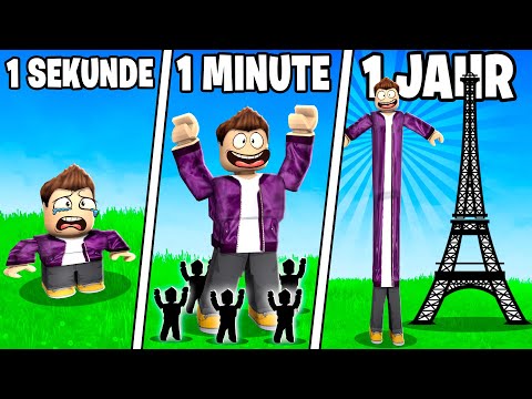 Roblox aber JEDE SEKUNDE WIRST DU GRÖßER! (Roblox But You Get Taller Every Second)
