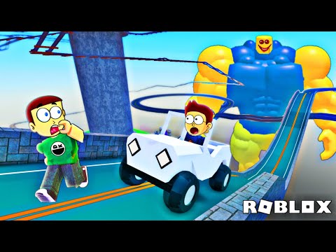 Roblox Cart + Car Ride into GigaNoob | Shiva and Kanzo Gameplay