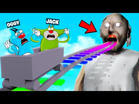 Roblox Cart Ride Into The Horror Granny | With Oggy And Jack | Rock Indian Gamer