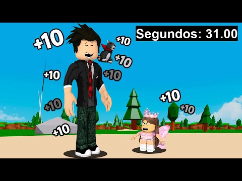 ROBLOX, MAS A CADA SEGUNDO EU FICO MAIS ALTO | Roblox But You Get Taller Every Second