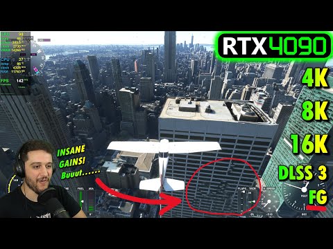 RTX 4090 | Microsoft Flight Simulator – 4K, 8K, 16K – Ultra, Native, DLSS & Frame Generation