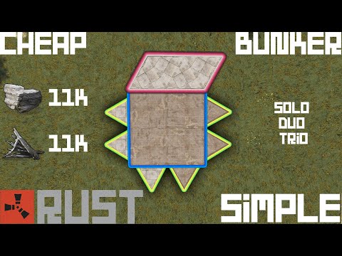 Rust Base Design –  Cheap and Easy 2×2 Rust Bunker Base Design