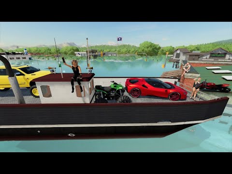 Saving flooded city with rescue boat | Farming Simulator 22