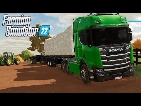 SCANIA V8 NO PUXE DE ALGODAO | Farming Simulator 22 | COLONOS FS22 EP-44