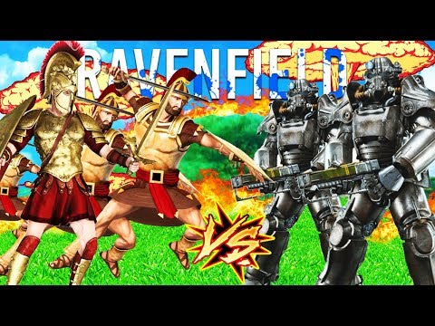 SOLDADOS ROMANOS VS ARMADURAS DEL FUTURO | RAVENFIELD